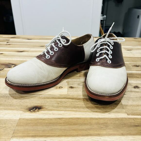 GAP Vintage Saddle Shoes Nubuck Leather Lace Up Made in Italy Preppy M 8.5 W 10 main image 11